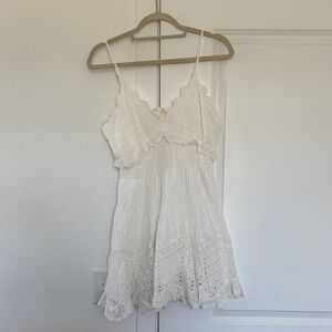 LoveShackFancy Cream Eyelet Dress